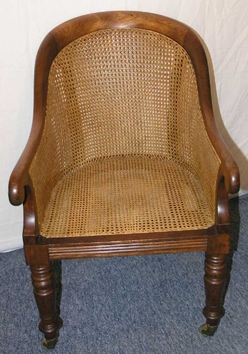 Fine William IV Mahogany Library Chair