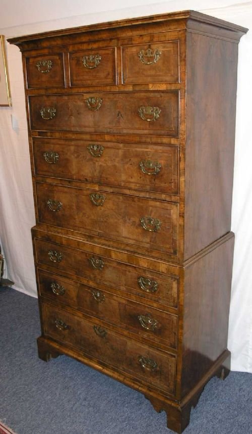 Very Fine Georgian 3 Foot Walnut Tallboy