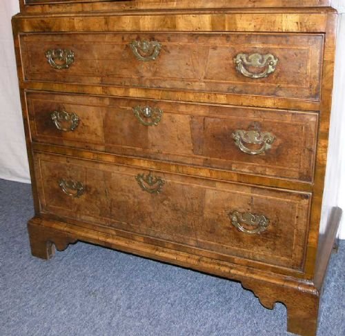 fig 2. VERY FINE GEORGIAN 3 FOOT WALNUT TALLBOY