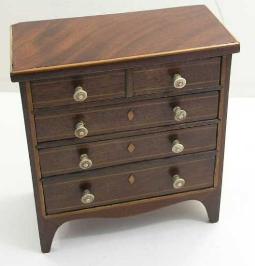 Georgian Scottish Mahogany Miniature Chest