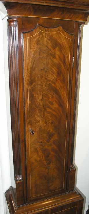 fig 2. GEORGIAN SCOTTISH MAHOGANY 8 DAY LONGCASE CLOCK 