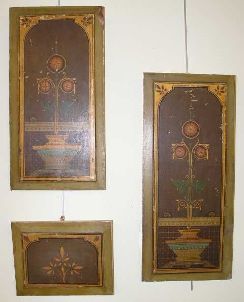 Decorative Set of 6 Antique French Painted Panels