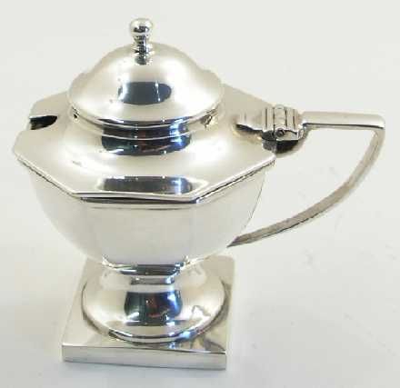 Edwardian Silver Mustard Pot with Liner