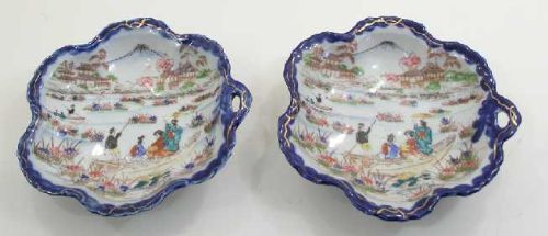 Good Pair of Japanese Hand Painted Dishes