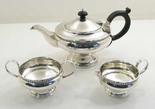 Fine George V Silver 3 Piece Tea Service