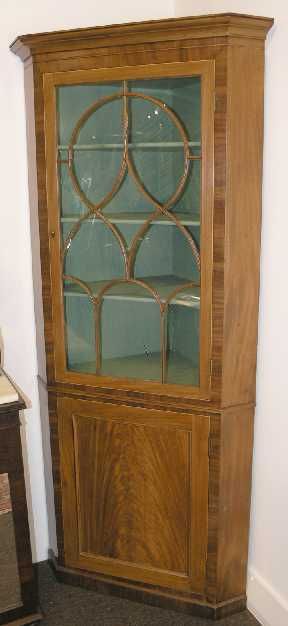 Georgian Mahogany Double Corner Cupboard