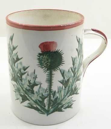 Rare Early Wemyss Ware Thistle Tankard