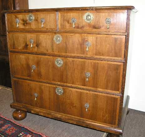 Fine Early 18th Century 3 Foot Walnut Chest