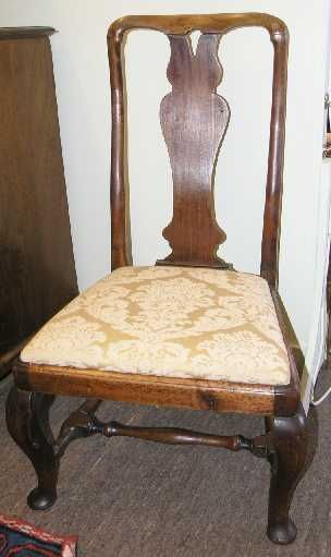 Rare Queen Anne Walnut Nursing Chair. Circa; 1720