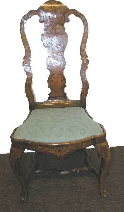 Mid 18th Century Dutch Marquetry Hand Chair