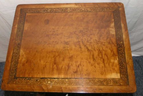 fig 1. REGENCY SCOTTISH BIRDS-EYE MAPLE WORK TABLE