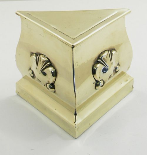 Unusual Shape Victorian Registered Brass Tea Box