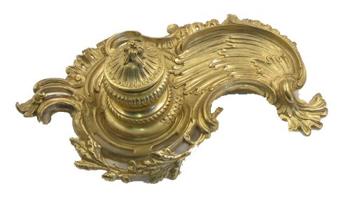 Superb Quality French Gilded Roccoco Style Ink Stand