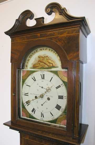fig 1. GEORGIAN SCOTTISH MAHOGANY 8 DAY LONGCASE CLOCK