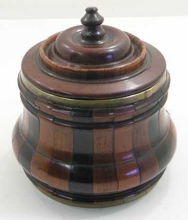 Fine 18th Century Dutch Staved Tobacco Box