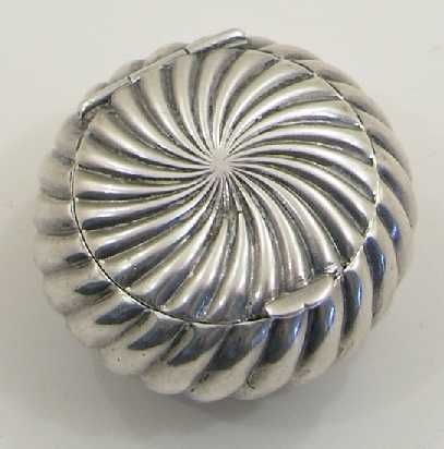 Pretty Continental Silver Rouge Pot. Circa 1900