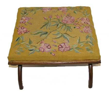Gerogian Scottish Mahogany X Frame Stool