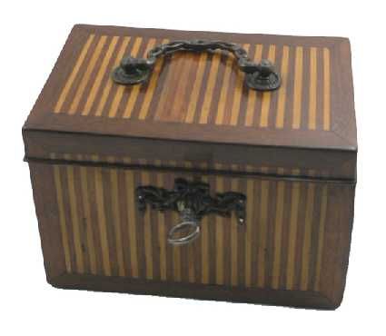 Fine 18th Cent. Tea Caddy Complete with Canisters