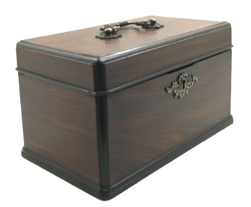 George III Mahogany & Ebony Tea Caddy