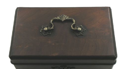 fig 1. GEORGE III MAHOGANY & EBONY TEA CADDY