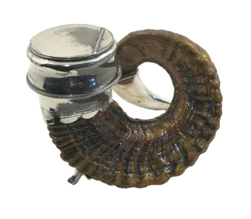 Superb 19th Century Scottish Rams Horn Snuff Mull