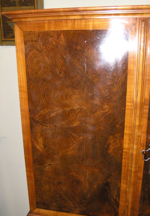 fig 1. RARE 17th CENTURY YEW-WOOD CABINET ON STAND