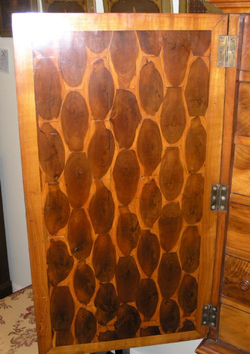fig 3. RARE 17th CENTURY YEW-WOOD CABINET ON STAND