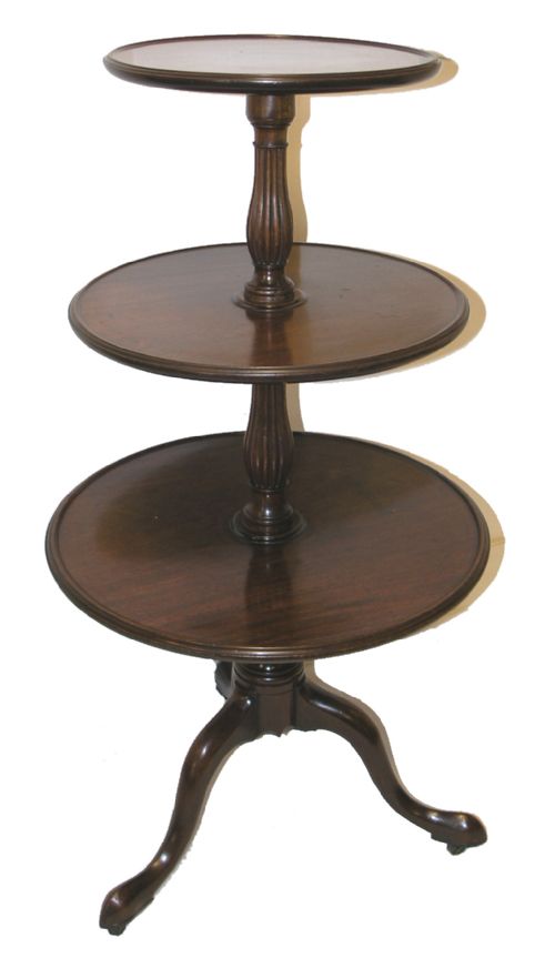 George III Cuban Mahogany Dumb Waiter. C. 1770