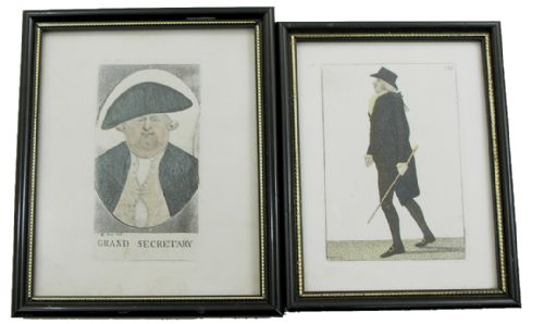 fig 1. SET OF 9 GOOD GEORGIAN SILUETTES, VARIOUS GENTLEMEN