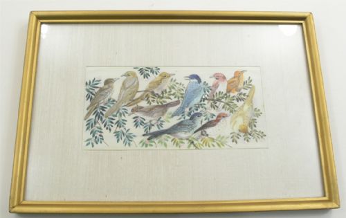 Framed Chinese Painted Ivory Placque. C. 1910
