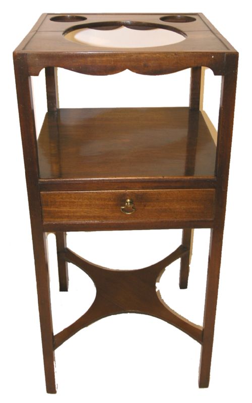 George III Mahogany Square Washstand. C. 1790