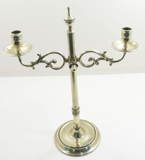 19th Century Dutch Adjustable Brass Candlestick