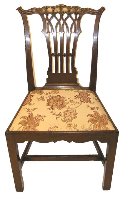 18th Century Gothic Chippendale Mahogany Side Chair