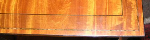fig 1. UNUSUAL EDWARDIAN INLAID SATINWOOD 2 TIER TABLE.