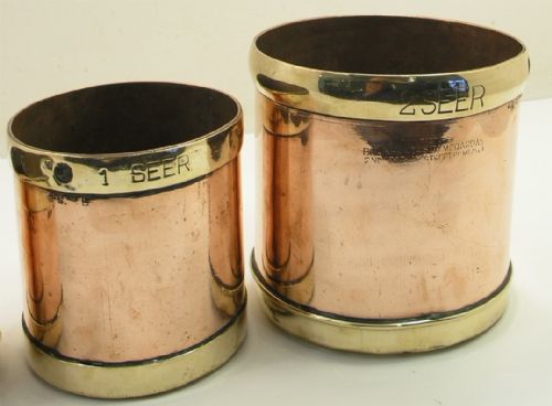 fig 1. GOOD SET OF 7 VICTORIAN INDIAN COLONIAL MEASURES