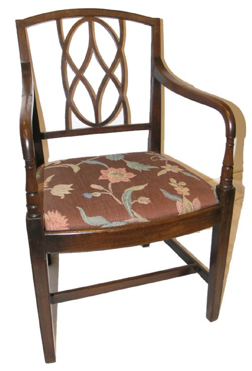 George III Mahogany Arm or Desk Chair. C. 1800