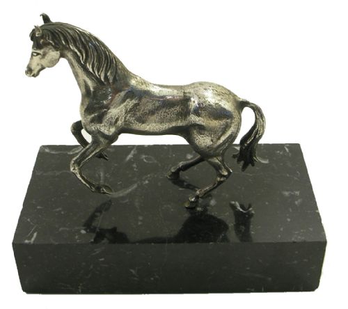 Fine Continental Solid Silver Model of a Horse