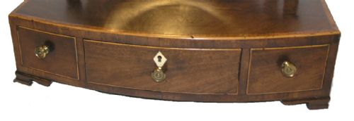 fig 2. FINE GEORGE III MAHOGANY SHIELD SHAPE TOILET MIRROR
