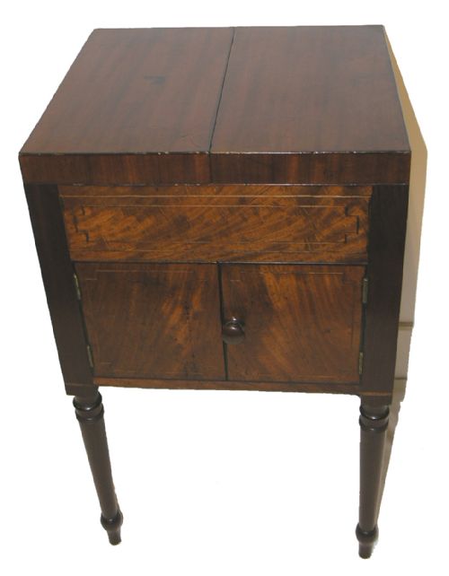 Georgian Scottish Mahogany Square Washstand. C 1810