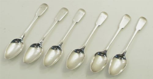 Good Set of 6 George III Silver Teaspoons. 1811