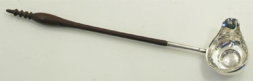 18th Century Silver Toddy Ladle with Rosewood Handle
