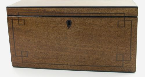 fig 1. GEORGIAN SCOTTISH MAHOGANY TEA CADDY WITH CANISTERS