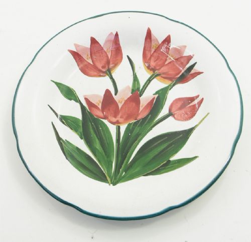 Rare Scottish Wemyss Ware Tulips Dessert Plate