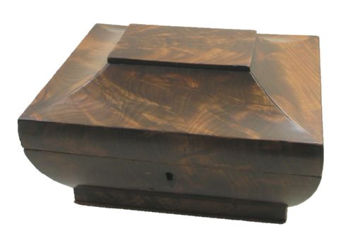 Lovely Shape Georgian Mahogany Ladies Jewel Box