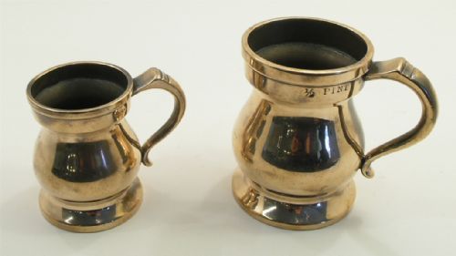 Rare Pair of Bell Metal Scottish Measures. C. 1840