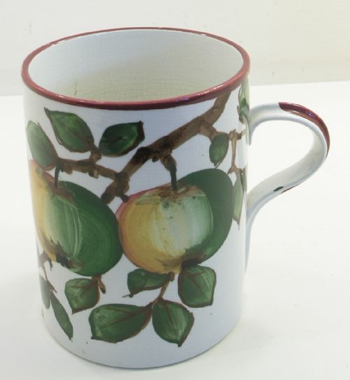 Large Early Wemyss Ware Apples Mug. C. 1890