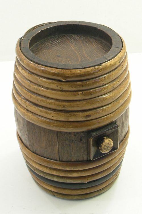 19th Century Coopered Oak Brandy Barrel.