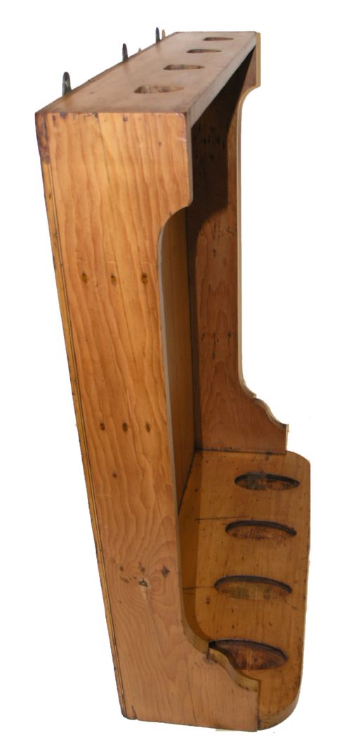 fig 1. 19th CENTURY SCOTTISH HANGING PINE GUN RACK