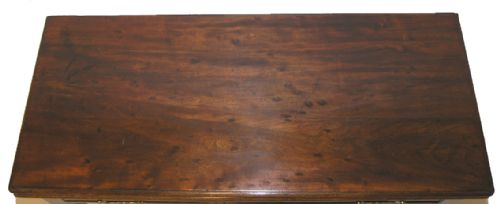 fig 2. 18th CENT. SCOTTISH MAHOGANY CARD TABLE. FLUTED LEGS