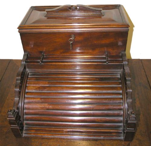 Unusual 19th Century Mahogany Stationery Box